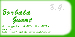 borbala gnamt business card